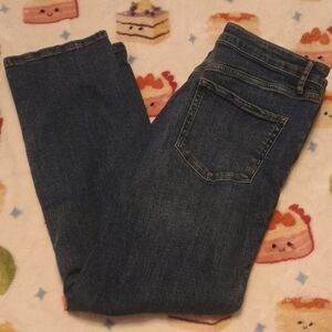 Chaps Dark Blue Straight Leg Jeans Short